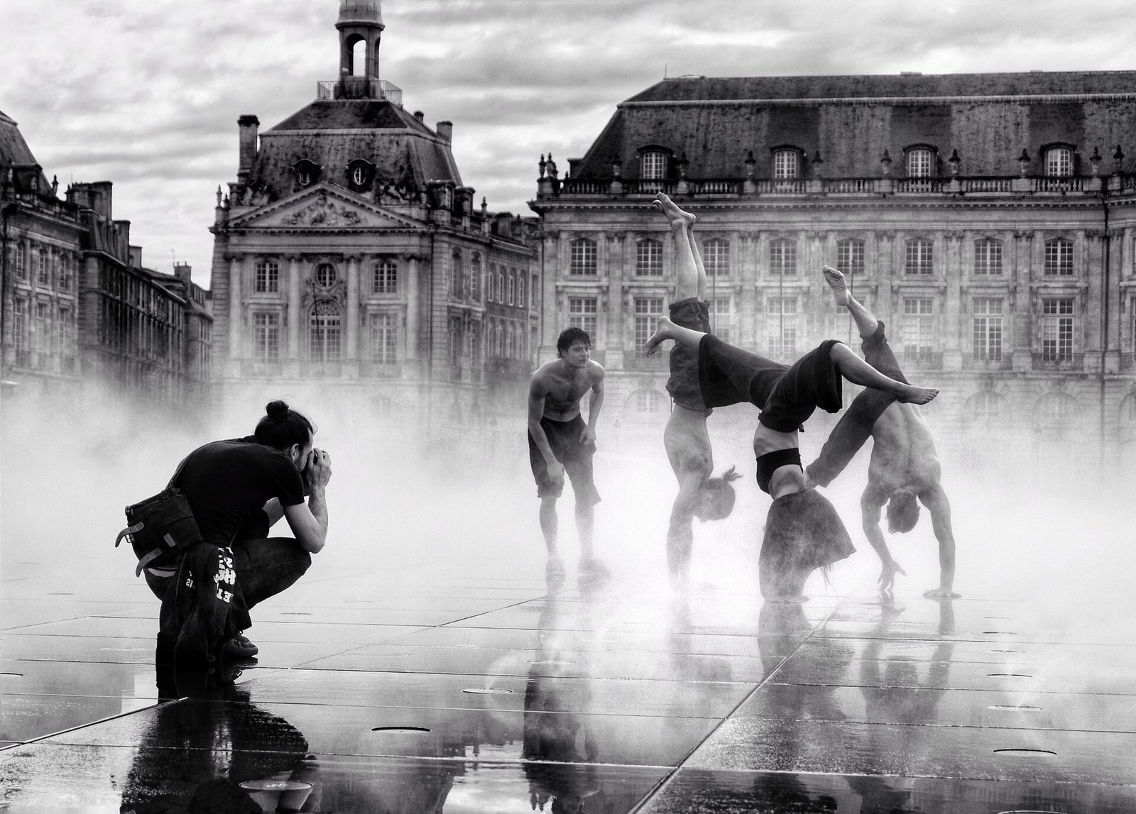 The Miroir d'eau and the Place de la Bourse, the heart of Bordeaux.