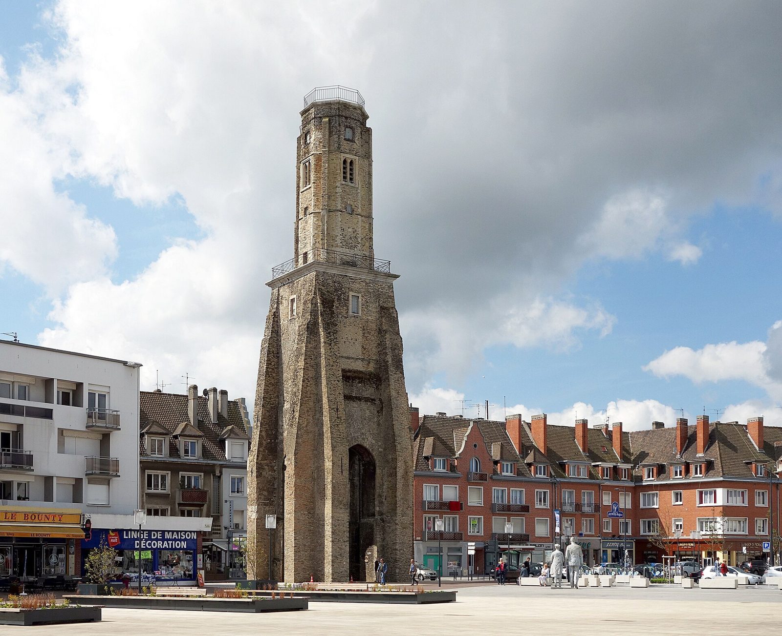 The Tour du Guet, the medieval watchtower at the heart of old Calais.
