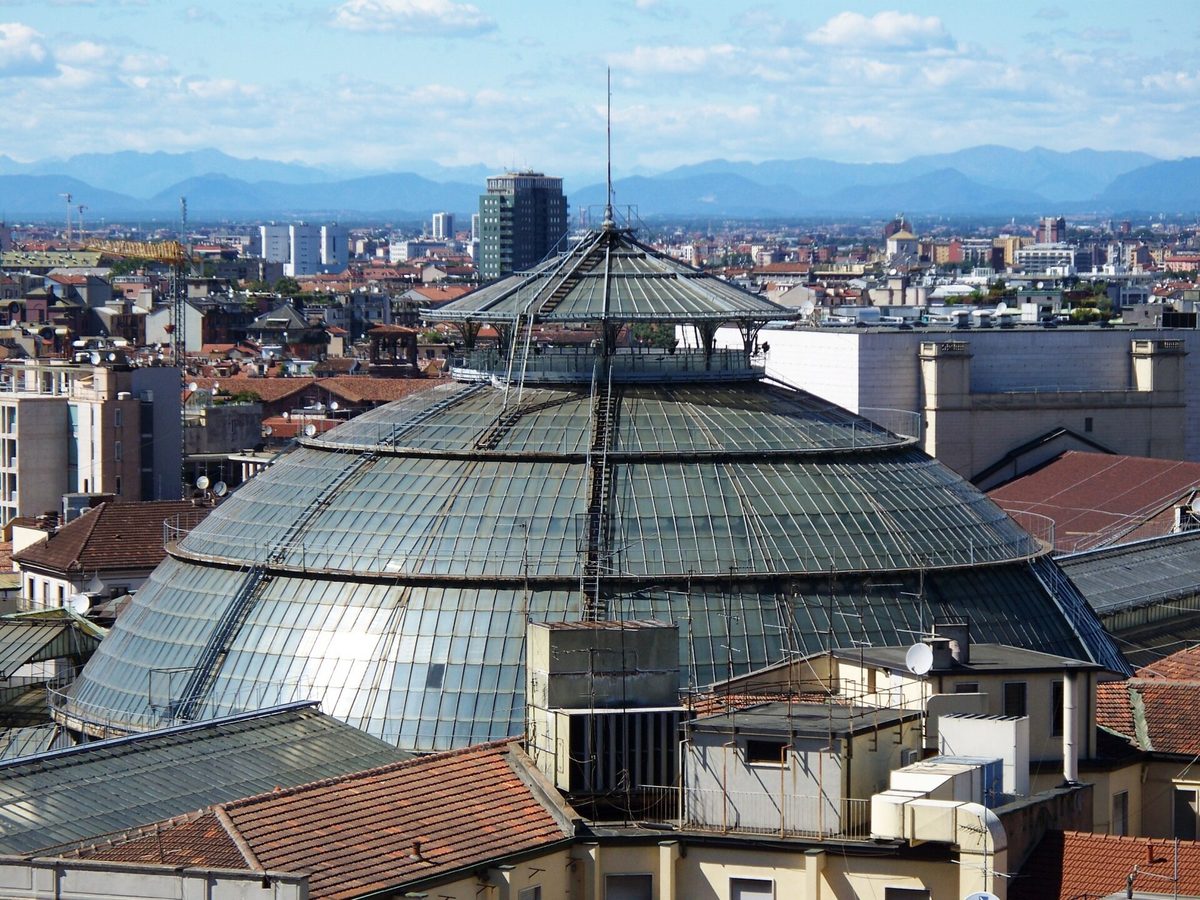 The glass-domed arcade of the Galleria Vittorio Emanuele II.