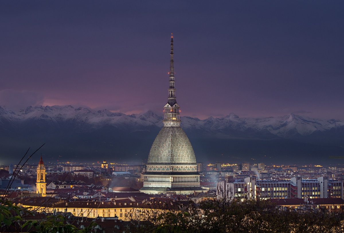 Turin, 90 minutes south.