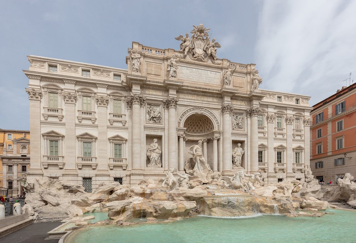 The Trevi Fountain.
