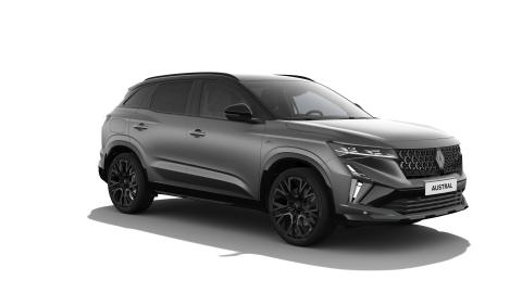 Renault Austral gris, vue studio trois quarts avant sur fond blanc (3840x2160)
