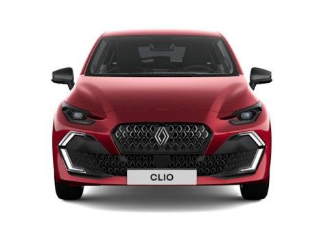Renault Clio 2026 vista frontal com os faróis LED e a grelha Renault