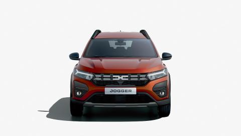 Vista frontal del Dacia Jogger con su parrilla y sus faros LED